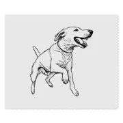 2 x 'Labrador Running' Microfibre Lens / Glasses Cleaning Cloths (LC00028377)