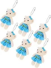 HONMEET Fashionable Wedding Bear Toys Tiny Stuffed Bears Decorative Pendants Keychains