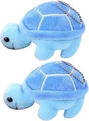 UPKOCH 2pcs Plush Turtle Keychain Charm Stuffed Toy Keychain for Schoolbag Plush Turtle Pendant Decor
