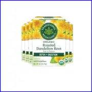 Caffeine-Free Organic Dandelion Root Tea, 96 Bags - Gentle Detox for Health