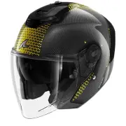 RS JET Carbon Ikonik Carbon Gold Chrom DQU Jet Helmet