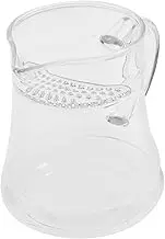 iplusmile Heat Resistant Tea Pitcher with Handle Transparent Cup for Tea Dispenser for Cold Brew and Milk Ergonomic Design for Comfortable Use