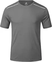 [Huayuzh] UV Shirt Men's Rash Guard T-Shirt Swimming Shirt UPF 50+ Quick Drying Lightweight Breathable Surfing Hiking Top, 12-Dark Grey, Large