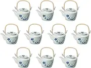 Set of 10, Celadon Bellflower M8 Pot, 6.9 x 5.1 inches (15 x 13 cm), 55.1 fl oz (1,400 cc) | Arita-yaki Pot, Setomonohonpo