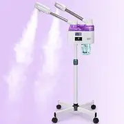 JOSTZHXIN Professional 2 in 1 Facial Steamer, Esthetician Steamer with Hot & Cold Mist, Face Steamer for Facial Deep Cleaning, Facial Steamer for Home Beauty Salon Spa, Purple, FS-A939