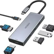 Docking Station to Dual HDMI Monitors Adapter, USB C Hub Dual HDMI Monitors