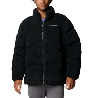 New orginal Columbia Men's Puffect II Sherpa Jacket, Black, large