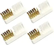 CANIGHT Nail Art Copper Wire Brush Set 4pcs Nail Drill Dust Cleaner Compact Portable for On-the-go