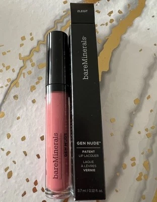 Bareminerals Gen Nude PATENT lip Laquer 2LEGIT NWB