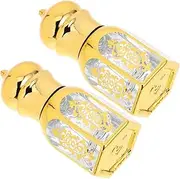HOLIDYOYO 2pcs Vintage Style Essential Oil Roller Bottles Refillable Glass Perfume Containers Compact and Portable for Travel Leak Design Effortless Application