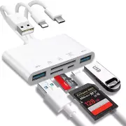 Lector de tarjetas de memoria 5 en 1, adaptador USB OTG y tarjeta SD