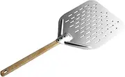 Professional Pizza Oven Tools | Long Handle Pizza Spatula | Pizza Oven Peel | Wood-Fired Pizza Oven Peel | Stainless Steel Pizza Peel | Perforated Pizza Peel for Crispy Crust | Round Pizza Oven Peel