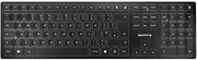 CHERRY KW 9100 Slim Wireless Design Keyboard, UK Layout (QWERTY), Choice of Bluetooth or 2.4GHz Radio, Flat Keys, Rechargeable, Black/Grey