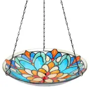 Hanging Bird Bath-Bird Baths for Outdoors - 12 Inch Glass Bird Water Bowl Bir...