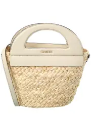 Jason Wu Straw & Leather Bucket Bag