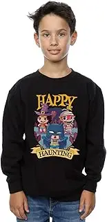 [Absolute Cult] DC Comics Boys Super Friends Happy Haunting Sweatshirt Black 3-4 Years