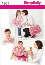 Simplicity Pattern 1901 ~ Baby Accessories: Bags~Chair Cover~Bib~Chair Cover