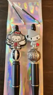 Set Of Wizard Of Oz - Flying Monkey & Tin Man Beaded Pens NEW
