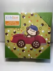 KIDSLINE ROAD RALLY Canvas Wall Art Set of 3 Monkey Cars Jungle 10x10 FOR KIDS