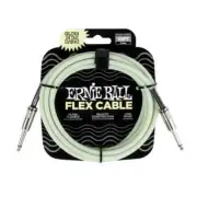 10' CABLE GLOW in the DARK Ernie Ball 6436 FLEX Instrument Cable ST to ST