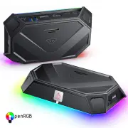 JSAUX Portable USB Powered 12 Port RGB Docking Station - HB1201 Black