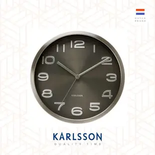 荷蘭Karlsson, Wall clock 29cm Maxie steel black