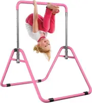 WATBKHE Kids Gymnastics Bar Gymnastic Equipment for Home Adjustable Height Gymna