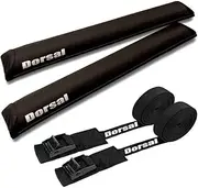 DORSAL Aero Roof Rack Pads with 15 ft Surf Straps for Car Surfboard Kayak SUP Long