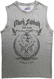 [Rock Off officially licensed products] Black Sabbath Tank Top Muscle T Shirt The End Mushroom Cloud Official Unisex M