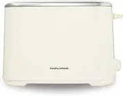 [Morphy Richards] Equip Cream 2 Slice Toaster - Defrost And Reheat Settings - 2 Slot - Stainless Steel - 222065