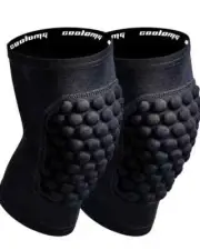 Coolomg Knee Sleeves - BASKETBALL/Sports. 1 Pair, Black, Large