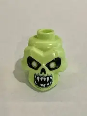 LEGO Minifig, Head Skull w/ Black Eyes, Nose & Mouth / White Pupils & Teeth