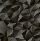 Wallpaper Black Gray Modern Shaded Geometric Angular Shapes SMOOTH, 60 sq ft