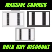MODURA Slender Bathroom Heater Exhaust Fan Tri Colour LED Panel Light 3 in 1