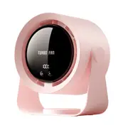 Quiet Digital Display Portable Table Fan Air Circulator Desk Fan -Pink