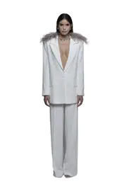[The Archivia] The Archivia-Tailleur Area Ivory Rose-Donna -Bianco, Rosa 46 Bianco, Rosa