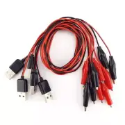 USB Male female to Power Clips Alligator Crocodile Wire Tester Power Cable