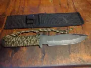 Scuba diver diving stainless blade knife 280mm 11" serrated saw back wt hole hd