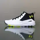 Under Armour Lockdown 5 Men's Size 11.5 Basketball Shoes White Sneakers #102