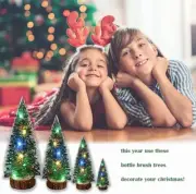 Mini Cedar Christmas Tree Small Pine Xmas Decor Xmas Decor on Table LED Lights