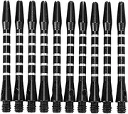 Dart Shafts, 10 Pcs 53 Mm Aluminum Dart Stems for Steel Tip Soft Tip, Dart Accessories and Dart Flights Replacement Kit for Sports Outdoor Indoor Dart Flight Activities (Black)