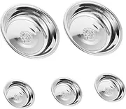 GANAZONO 5pcs Portable Stainless Steel Pet Bowl Dog Bowl Round Cat Food Bowl Reusable Food Container