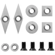 8Pcs Cutter Insert Combination Set Round Square Diamond Shape Carbide xirDS