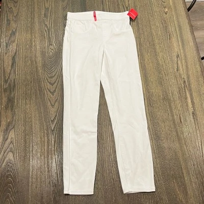 NWT Spanx Cropped Jean-ish Ankle Leggings Pull On Mid Rise White Size XS