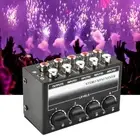 Mini Live Audio Mix 4 Channel Passive Mixer Mixing Console W/ Volume Control