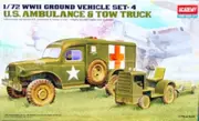 Academy 1/72 US Ambulance & Tractor Plastic Model Kit [13403]