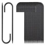 Heavy Duty 12 Inch Rebar Ground Stakes 20 Pack for Fencing & Camping