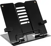 TEMPNAP Adjustable Book Stand Portable Document Holder for Reading Multi Functional Iron Rack for Textbooks Laptops Tablets for Home Office Library Use