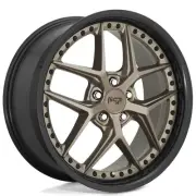 20x10.5" Niche Wheels M227 Vice Matte Bronze with Gloss Black Lip Rims (for: Honda)