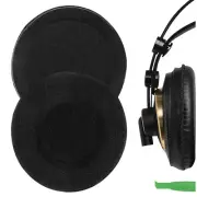 Geekria Velour Ear Pads for AKG K240, K240S Headphones (Black)
